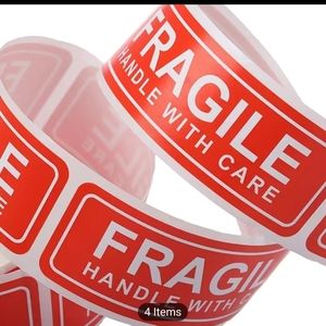 FRAGILE HANDLE WITH CARE 120CT STICKERS